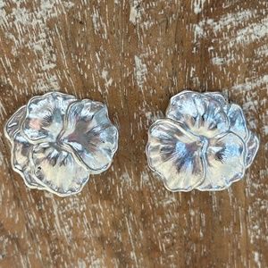 Sterling Silver Flower Earrings
